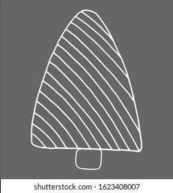 Nordic design of tree for decoration interior, print posters, greating card, bussines banner, wrapping in modern scandinavian style in vector