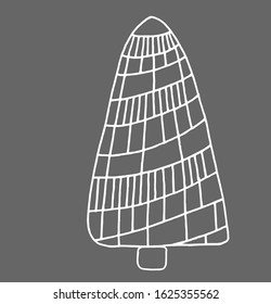 Nordic design of tree for decoration interior, print posters, greating card, bussines banner, wrapping in modern scandinavian style in vector