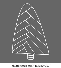 Nordic design of tree for decoration interior, print posters, greating card, bussines banner, wrapping in modern scandinavian style in vector

