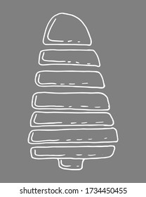 Diseño nórdico de árbol para decoración interior, afiches de impresión, tarjeta de saludo, banner de bussines, envoltura en estilo escandinavo moderno en vector