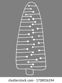Diseño nórdico de árbol para decoración interior, afiches de impresión, tarjeta de saludo, banner de bussines, envoltura en estilo escandinavo moderno en vector