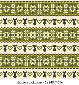 Nordic events pattern illustration of the cat,