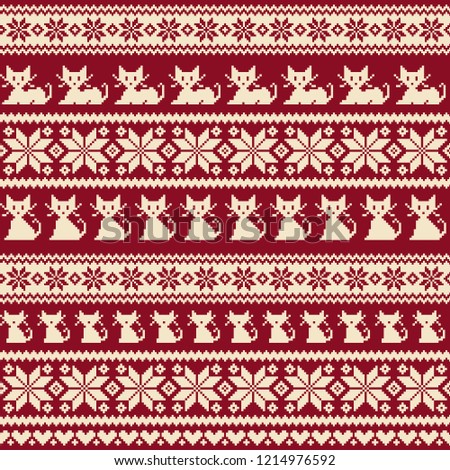 Nordic events pattern illustration of the cat,