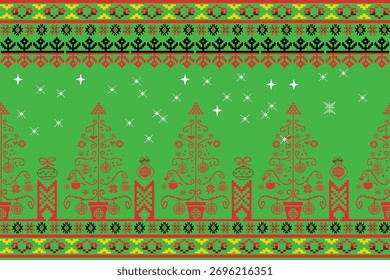 Nordic Evergreen: Festive Forest Pattern pattern seamless