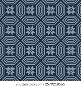 Nordic folk jacquard seamless pattern. Cozy warm traditional print for home decor. Cute trendy minimal star and diamond ornamental pattern for trendy textile design.