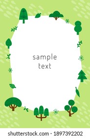 Nordic hand drawn tree frame