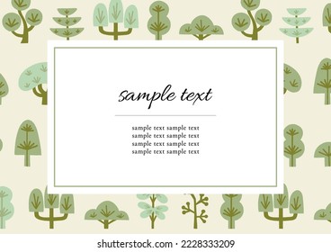 Nordic hand drawn tree frame