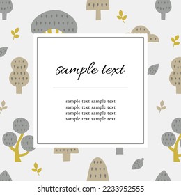 Nordic hand drawn tree frame