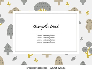 Nordic hand drawn tree frame