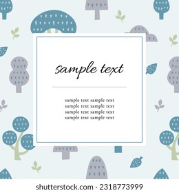 Nordic hand drawn tree frame