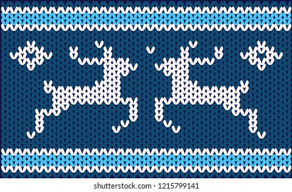 Nordic knitted pattern. vector illustration