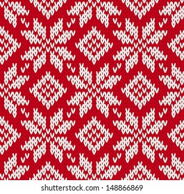 Nordic Knitted Seamless Pattern. EPS8