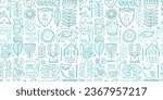 Nordic Ornament. Forest Animals, Folk Background. Seamless pattern for your design