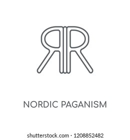 Nordic Paganism linear icon. Nordic Paganism concept stroke symbol design. Thin graphic elements vector illustration, outline pattern on a white background, eps 10.