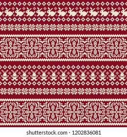 Nordic pattern illustration of the rabbit,