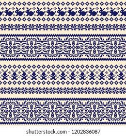 Nordic pattern illustration of the rabbit,