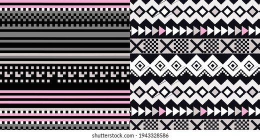 Nordic pattern illustration vector. New Year or winter design. Sweater ornaments for scandinavian pattern. Vector illustration.