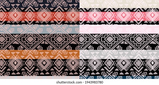 Nordic pattern illustration vector. New Year or winter design. Sweater ornaments for scandinavian pattern. Vector illustration.