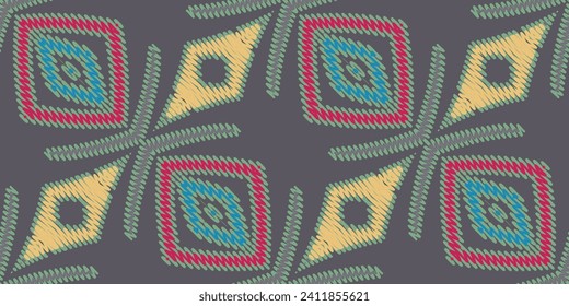 Nordic pattern Seamless Bandana print silk Motif embroidery, Ikat embroidery vector Design for Print scandinavian pattern saree ethnic nativity gypsy pattern