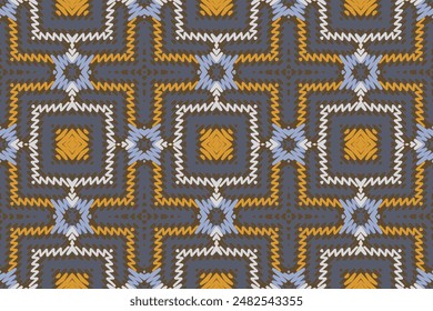 Nordic pattern Seamless Native American, Motif embroidery, Ikat embroidery vector Design for Print tie dyeing pillowcase sambal puri kurti mughal architecture