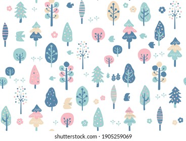 Nordic region handwritten spring pattern
