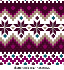 Nordic Seamless Knitted Pattern 