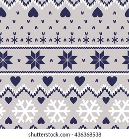 Nordic seamless knitted pattern 