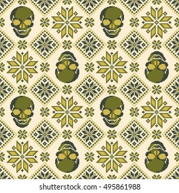 Nordic and skull pattern