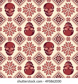 Nordic and skull pattern