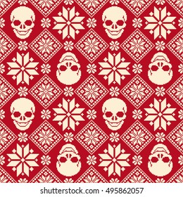 Nordic and skull pattern