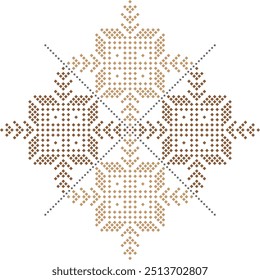 Nordic star illustration, christmas design element