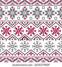 Nordic Star, Scandinavian Pattern, Seamless, Decorative