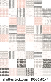 Nordic style dot and square pattern