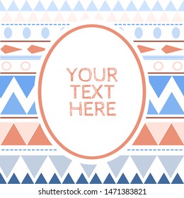 Nordic textile pattern in varied stripes and chevron in blues
