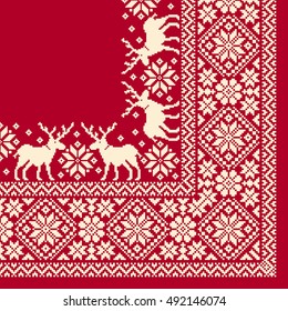 Nordic tradition pattern scarf