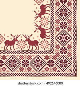 Nordic tradition pattern scarf
