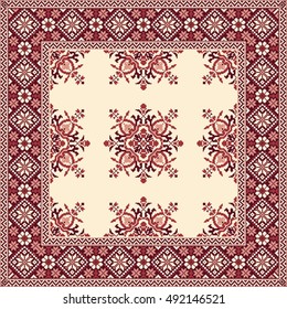 Nordic tradition pattern scarf