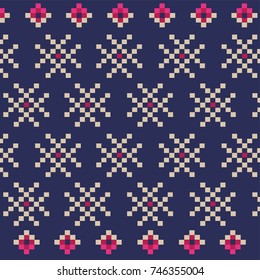 Nordic traditional pattern.  wallpaper, textile, web, cards. Ethnic pattern. Border ornament. Native american design, Navajo. Mexican motif, Aztec ornament