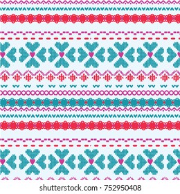 Nordic traditional pattern. wallpaper, textile, web, cards. Ethnic pattern. Border ornament. Native american design, Navajo. Mexican motif, Aztec ornament
