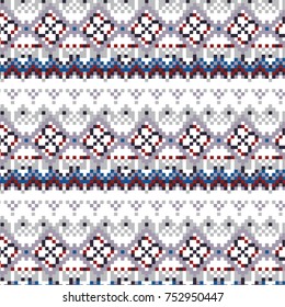 Nordic traditional pattern. wallpaper, textile, web, cards. Ethnic pattern. Border ornament. Native american design, Navajo. Mexican motif, Aztec ornament