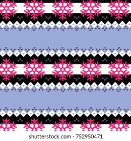 Nordic traditional pattern. wallpaper, textile, web, cards. Ethnic pattern. Border ornament. Native american design, Navajo. Mexican motif, Aztec ornament