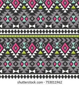 Nordic traditional pattern. wallpaper, textile, web, cards. Ethnic pattern. Border ornament. Native american design, Navajo. Mexican motif, Aztec ornament