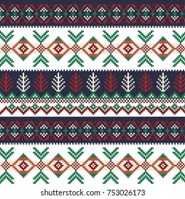 Nordic traditional pattern. wallpaper, textile, web, cards. Ethnic pattern. Border ornament. Native american design, Navajo. Mexican motif, Aztec ornament