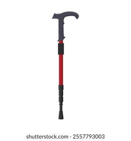 Nordic walking pole flat vector design isolated on a white background