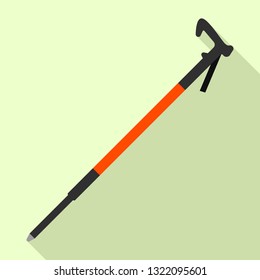 Nordic walking stick icon. Flat illustration of nordic walking stick vector icon for web design