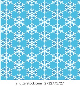 Nordic-inspired blue snowflake repeat winter pattern — seamless vector background perfect for seasonal stationery, labels, scarves and social templates 