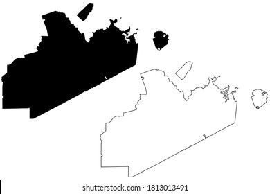 Norfolk County, Commonwealth of Massachusetts (U.S. county, United States of America, USA, U.S., US) map vector illustration, scribble sketch Norfolk map