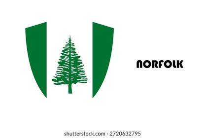 Norfolk Flagge in Schildform (Badge)