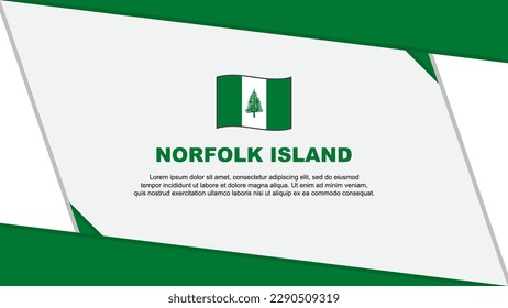 Norfolk Island Flag Abstract Background Design Template. Norfolk Island Independence Day Banner Cartoon Vector Illustration. Norfolk Island Independence Day