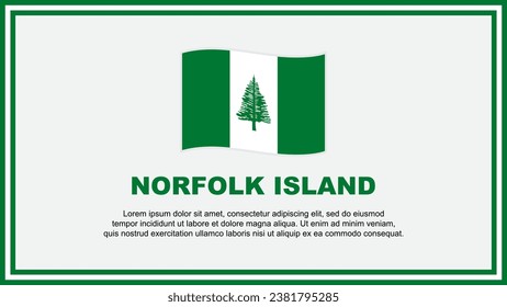 Norfolk Island Flag Abstract Background Design Template. Norfolk Island Independence Day Banner Social Media Vector Illustration. Norfolk Island Banner